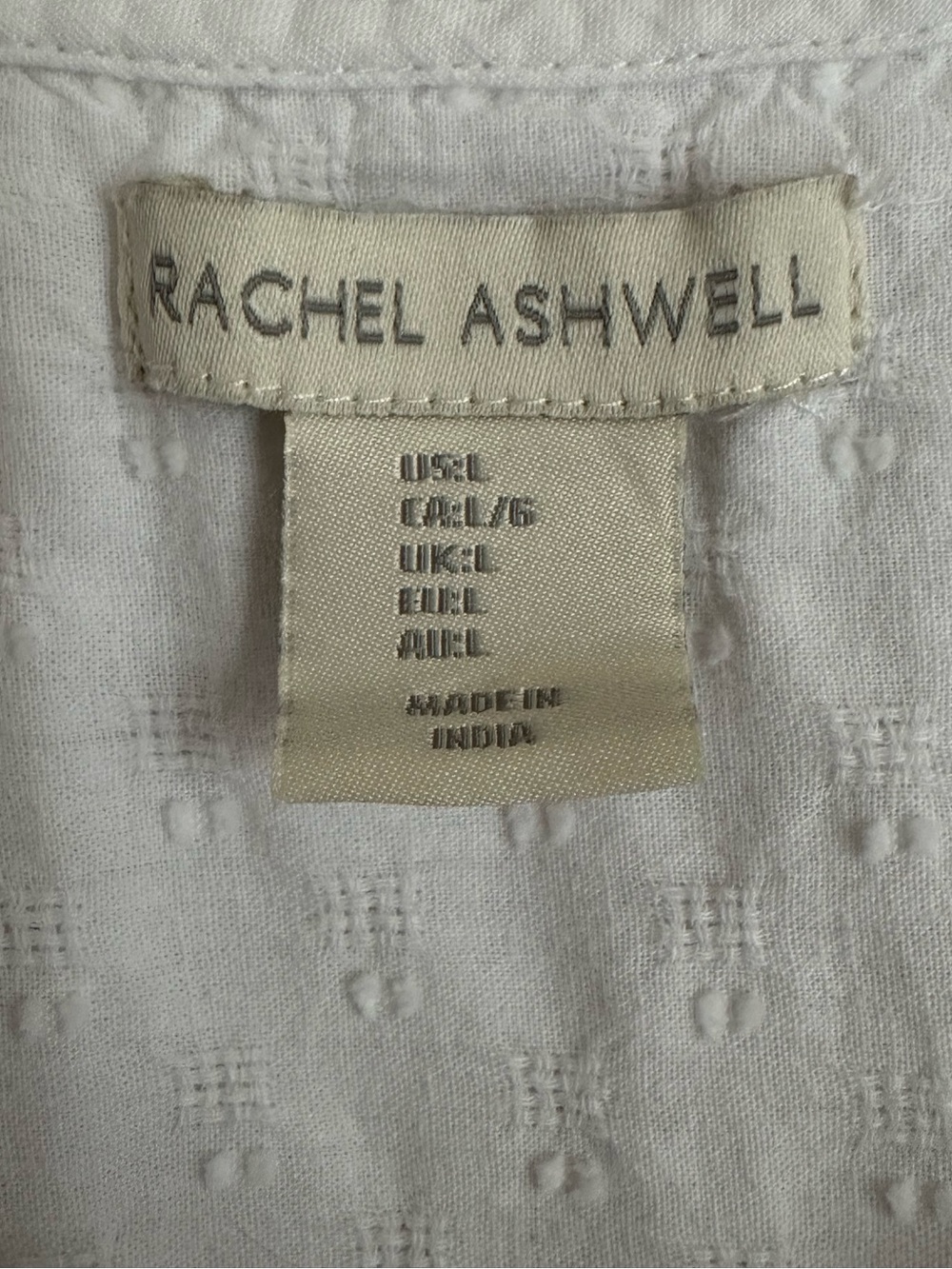 Rachel Ashwell Shabby Chic Nightgown Large White Cotton Embroidered Sleep Dress - Picture 9 of 12